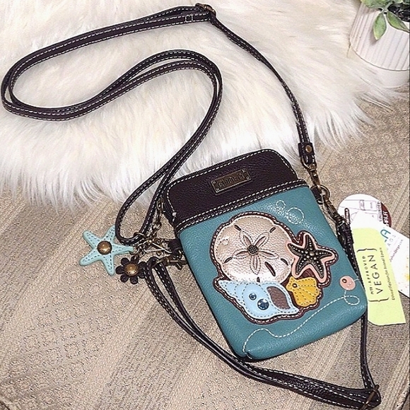 Chala Handbags - Chala Starfish Sand Dollar Convertible Phone Crossbody Bag
